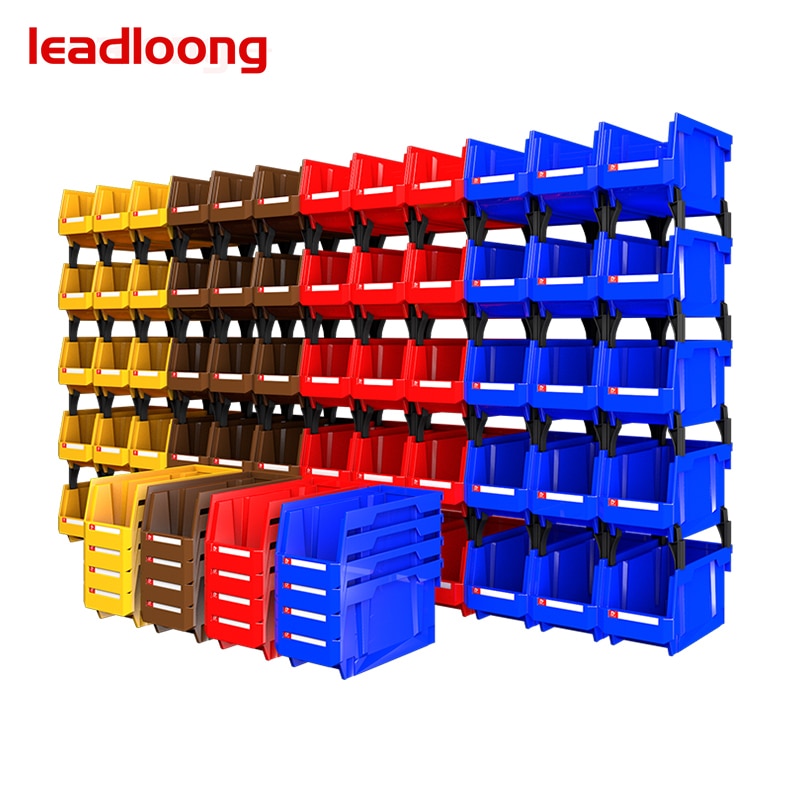 6 Pieces 13.5X10.5X7.6CM Thickened Combination Components Tool Organiser Box Rack Shelving Garage Storage Workshop Pick Bin - StorageandmoreStorage