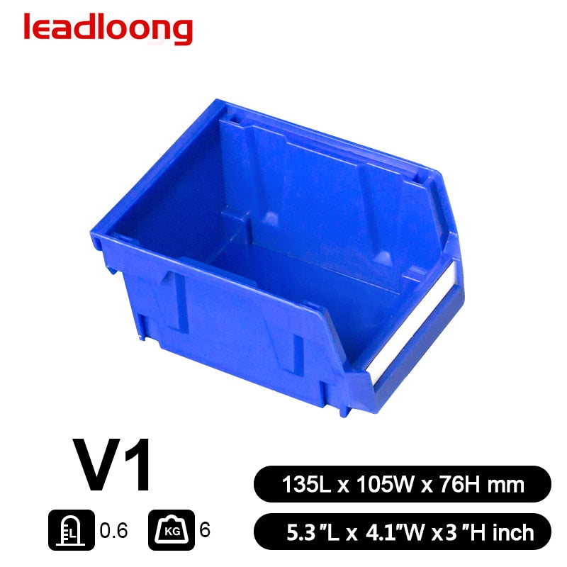 6 Pieces 13.5X10.5X7.6CM Thickened Combination Components Tool Organiser Box Rack Shelving Garage Storage Workshop Pick Bin - StorageandmoreStorage