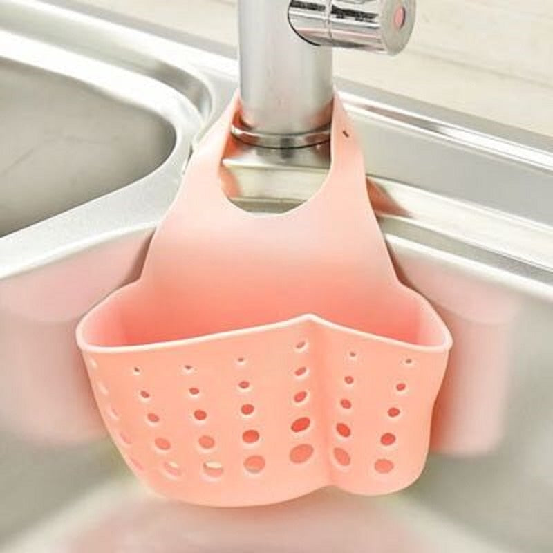 Kitchen Drain Basket Draining Rack Sink Sponge Holder Kitchen Bathroom Storage Shelf Sink Holder Drain Basket Storage Tools - StorageandmoreStorage