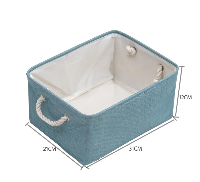 Cotton Linen Folding Storage Baskets Kids Toys Organizer Clothes and Sundries Storage Box Cabinet Storage Bag Laundry Basket - StorageandmoreStorage