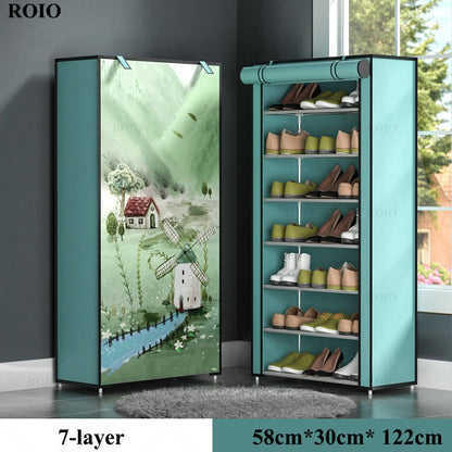 Multi-layer Simple Shoe Rack Entryway Space-saving Shoe Organizer Easy to Install Shoes Shelf Home Dorm Furniture Shoe Cabinet - StorageandmoreStorage