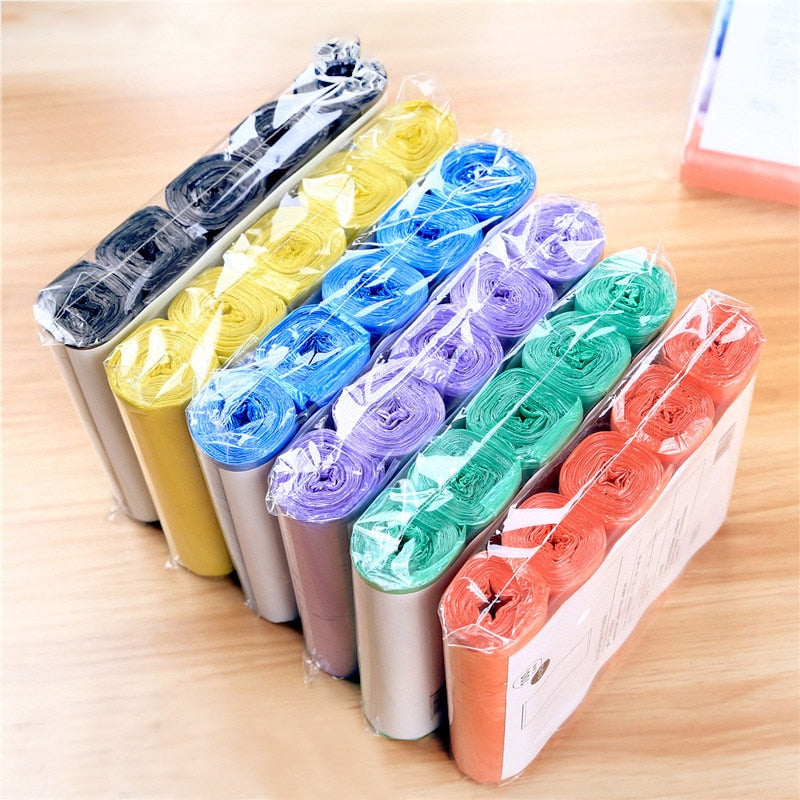 5 Rolls 1 pack 100Pcs Household Disposable Trash Pouch Kitchen Storage Garbage Bags Cleaning Waste Bag Plastic Bag - StorageandmoreStorage