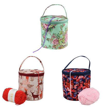 Knitting Yarn Round Bags Sewing Storage DIY Woolen Storage Basket Sewing Tool Bag Yarn Storage  Sewing Tool Accessories Bag - StorageandmoreStorage