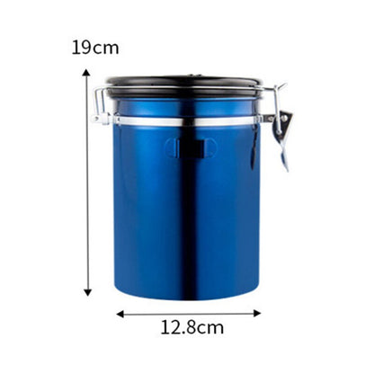 Stainless Steel Sealed Tank Storage Tank Moisture-proof Coffee Bean Milk Powder Jar Tea Pot Kitchen Grains Storage Box MSDL01 - StorageandmoreStorage