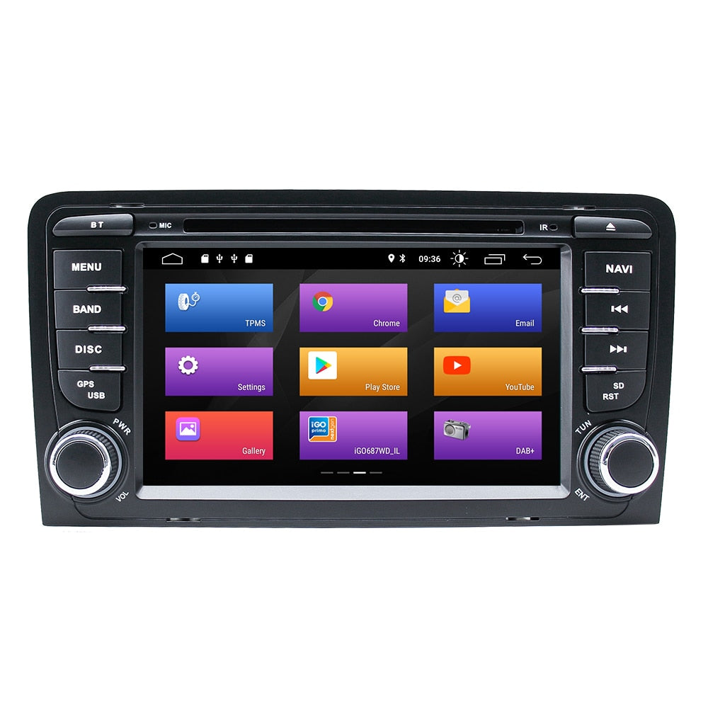 IPS DSP 4GB 2din Android 11 Car Radio DVD Player For Audi A3 8P S3 2003-2012 RS3 Sportback Multimedia Navigation stereohead unit - StorageandmoreStorage