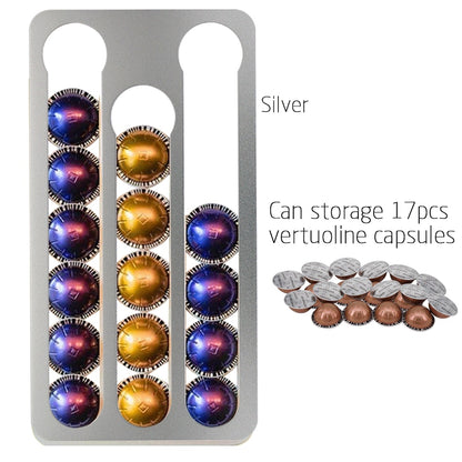 Metal Coffee Pods Holder Aluminum Mirro-Plating Stand Coffee Capsule Storage Rack Nespresso Coffee Capsulas Stand For Nespresso - StorageandmoreStorage