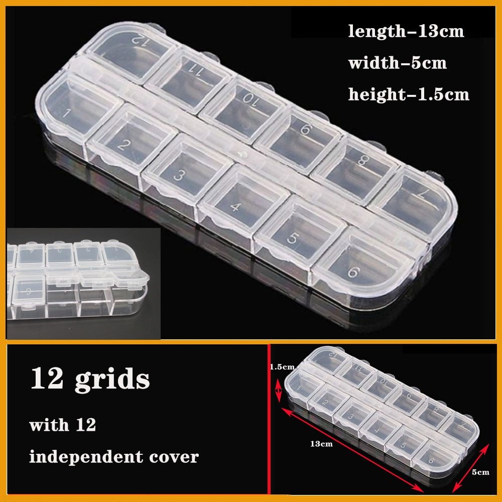 Plastic box Container Screw Holder Case Practical Compartment Jewelry Earring Display case plastic Organizer beads storage boxes - StorageandmoreStorage