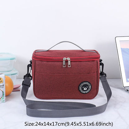 Simplicity Lunch Bag Women Office Luncheon Thermal Package Waterproof Child Outing Fruit Drink Snack Cooler Pouch Accessories - StorageandmoreStorage