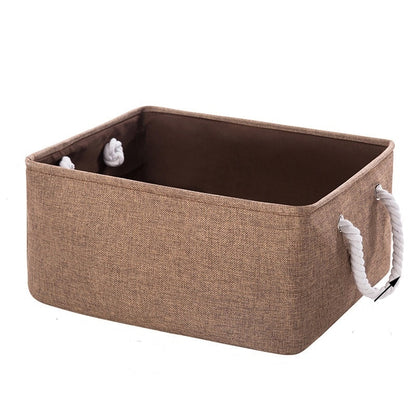 Cube Folding Storage Basket Foldable Linen Pet Toys Storage Box Organize Office Bedroom Closet Toys Laundry Basket - StorageandmoreStorage