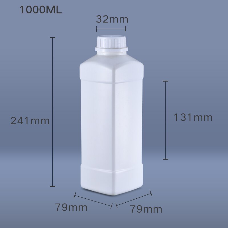 1000ML Empty HDPE Plastic bottle with lid Leakproof packaging container for liquid Laundry detergent Food Grade Bottle - StorageandmoreStorage