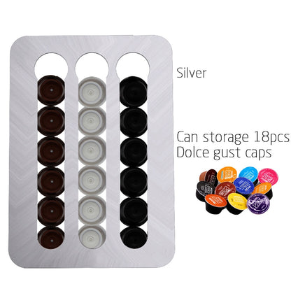 Metal Coffee Pods Holder Aluminum Mirro-Plating Stand Coffee Capsule Storage Rack Nespresso Coffee Capsulas Stand For Nespresso - StorageandmoreStorage