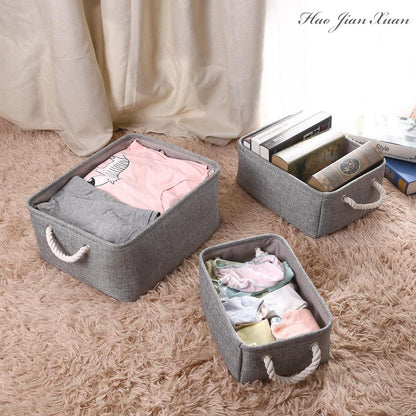 Cube Folding Storage Basket Foldable Linen Pet Toys Storage Box Organize Office Bedroom Closet Toys Laundry Basket - StorageandmoreStorage