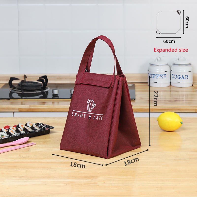 Simplicity Lunch Bag Women Office Luncheon Thermal Package Waterproof Child Outing Fruit Drink Snack Cooler Pouch Accessories - StorageandmoreStorage