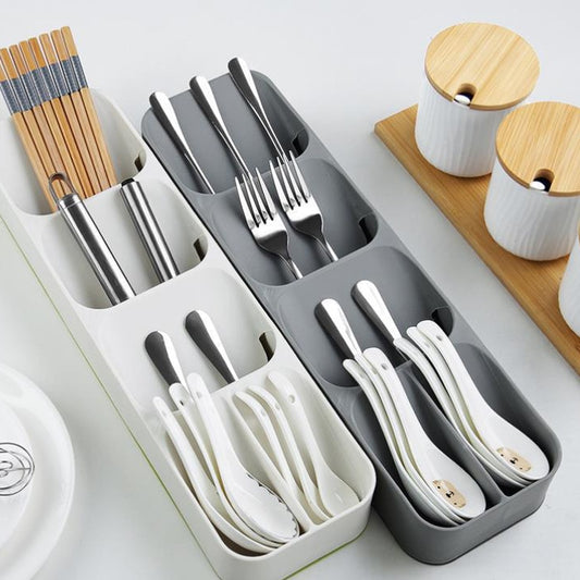 Kitchen Cutlery Storage Tray Kitchen Knife holder Organizer Kitchen Container Spoon Fork Storage Separation Knife Block Holder - StorageandmoreStorage