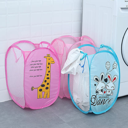 Cartoon Sorting Basket Folding Clothes Storage Basket Laundry Basket Children Kids Toys Sundries Storage Organizer Home Storage - StorageandmoreStorage