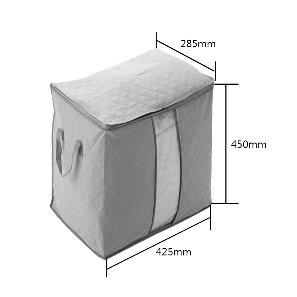 Partial Transparent Wardrobe Closet Organizer Foldable Sheets Quilt Clothing Storage Bag Underbed Pouch Box Case Dustproof - StorageandmoreStorage