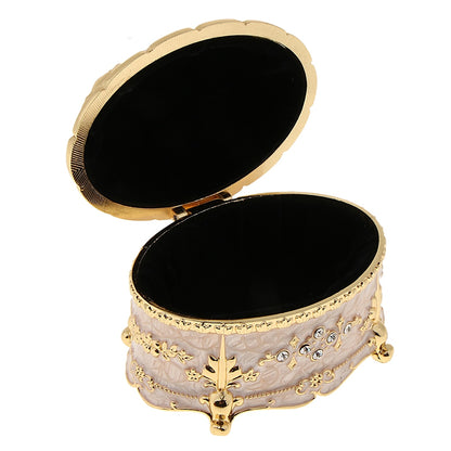 Luxury Vintage Metal Jewelry Box Ring Trinket Case Jewelry Bracelet Pearl Case Gift Storage Box Storage Cosmetic Hamper Giftcaja - StorageandmoreStorage