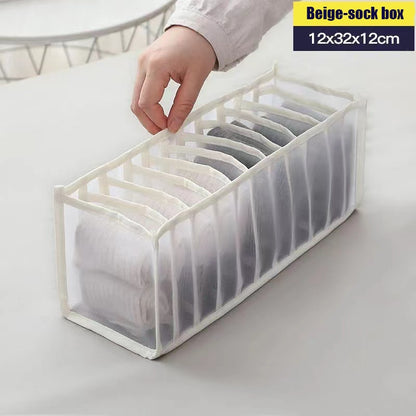 modern Underwear Storage Organizer  Clothe Separated Socks Shorts Bra Storage Boxs Dormitory Closet Organizer Drawer Washable - StorageandmoreStorage