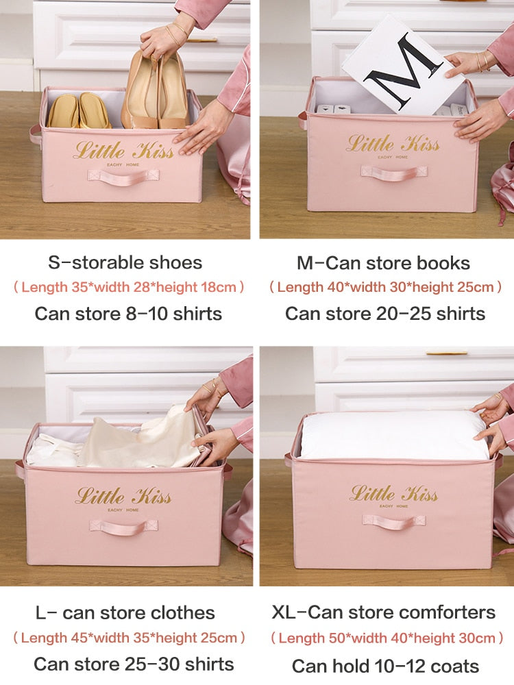 Wardrobe Organizer Clothes Quilt Storage Box Organizer for Clothes  Large Lid Cardboard Boxes Closet Organizer Underbed Storage - StorageandmoreStorage