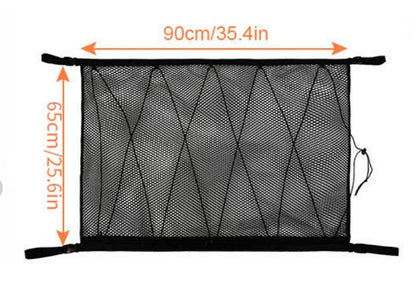 Portable Car Ceiling Storage Net Pocket Roof Interior Cargo Net Bag Car Trunk Storage Pouch Sundries Storage Organizer - StorageandmoreStorage