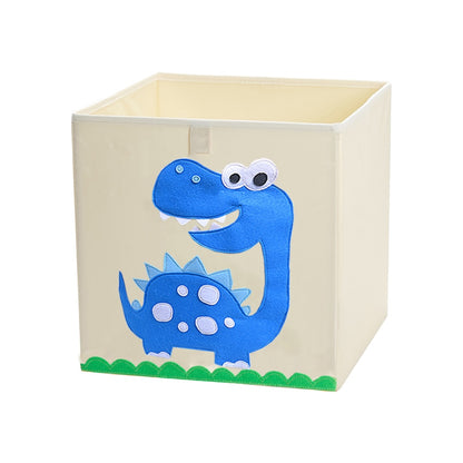 13 inch Foldable Embroidery Animal Cube Storage Box Oxford Fabric Kids Toys Organizers Bins Chest Organizer for Kids Nursery - StorageandmoreStorage