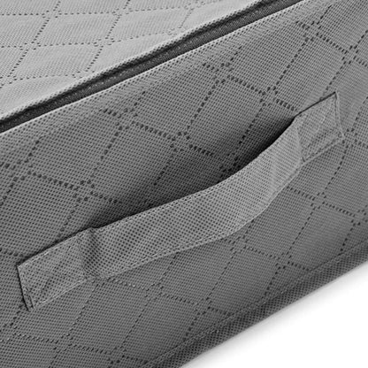 Foldable Under Bed Bags Pack 5 Grid Under Bed Storage Boxes Thick Breathable Underbed Clothes Storage Bags Zippered Organizer - StorageandmoreStorage