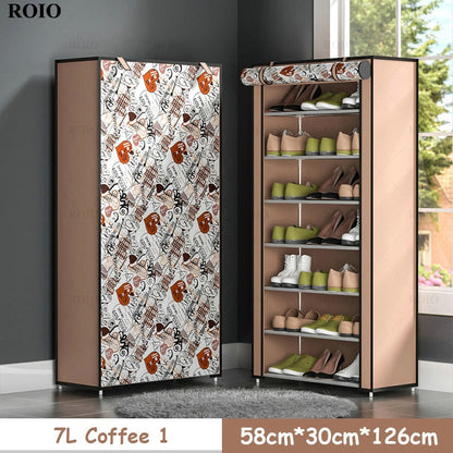 Multi-layer Shoe Cabinet DIY Assembled Dustproof Shelf Hallway Space Saving Storage Organizer Holder Home Furniture Shoe Rack - StorageandmoreStorage