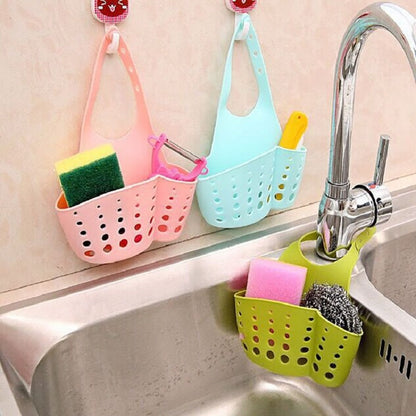 Kitchen Drain Basket Draining Rack Sink Sponge Holder Kitchen Bathroom Storage Shelf Sink Holder Drain Basket Storage Tools - StorageandmoreStorage