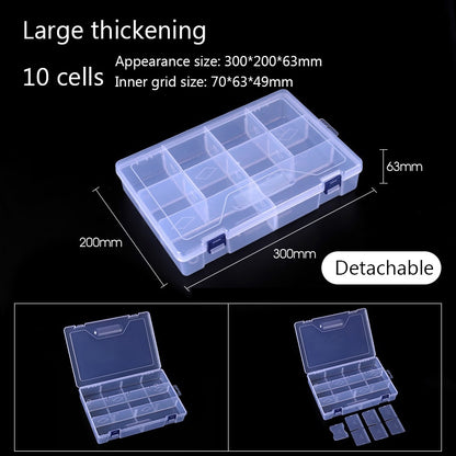 Transparent Plastic Jewelry Storage Box Tool Sorting Box Earring Bead Screw Toy Case Adjustable Parts Organizer Container 2021 - StorageandmoreStorage