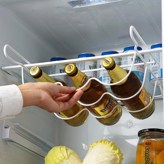 Fridge Organizer Kitchen Spacer Layer Storage Beer Rack Shelf Refrigerator Bottle Rack Wine Holder Basket Pantry Cabinet Tools - StorageandmoreStorage