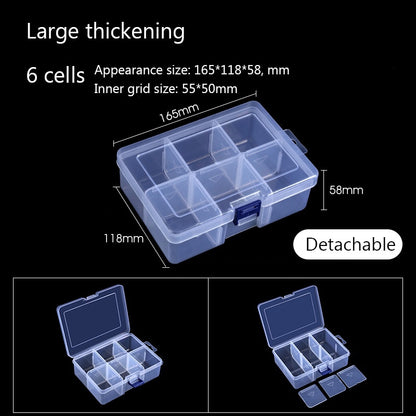 Transparent Plastic Jewelry Storage Box Tool Sorting Box Earring Bead Screw Toy Case Adjustable Parts Organizer Container 2021 - StorageandmoreStorage