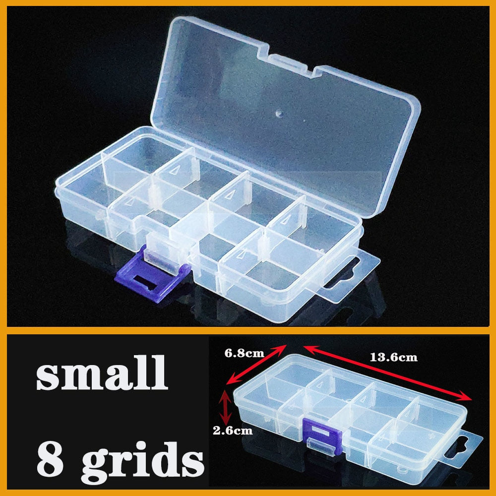 Plastic box Container Screw Holder Case Practical Compartment Jewelry Earring Display case plastic Organizer beads storage boxes - StorageandmoreStorage