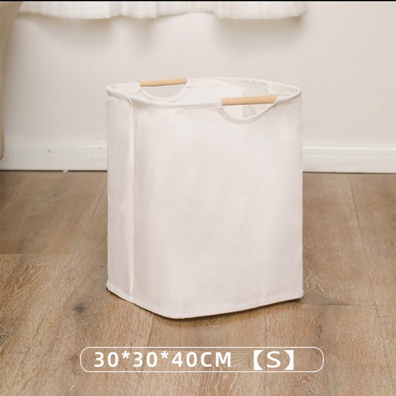 MCAO Japanese Laundry Basket Foldable Dirty Clothes Storage Hamper Bamboo Cloth Organizers with Handles for Corner Narrow TJ6826 - StorageandmoreStorage