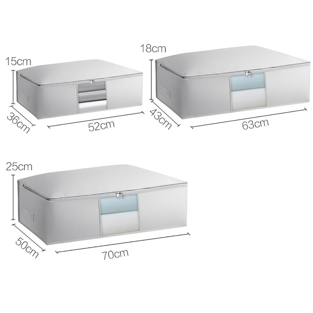 Portable Underbed Storage Boxes Household Clothes Storage Bags Folding Closet Organizer for Pillow Quilt Blanket - StorageandmoreStorage