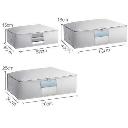 Portable Underbed Storage Boxes Household Clothes Storage Bags Folding Closet Organizer for Pillow Quilt Blanket - StorageandmoreStorage