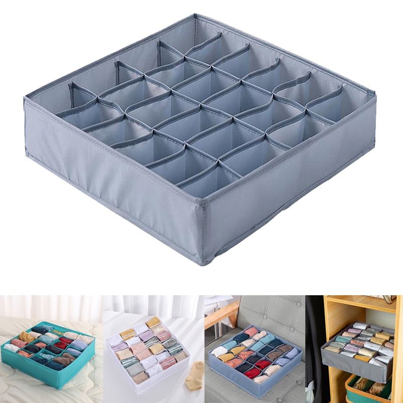 Underwear Organizer Foldable Home Cabinet Divider Storage Box Closet Organizer Drawer Socks Shorts Bra Storage Boxs - StorageandmoreStorage