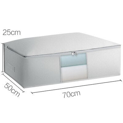 Portable Underbed Storage Boxes Household Clothes Storage Bags Folding Closet Organizer for Pillow Quilt Blanket - StorageandmoreStorage