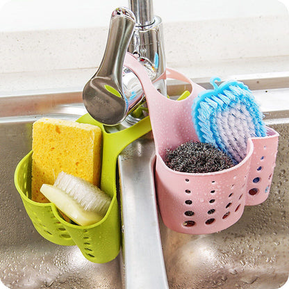 Kitchen Drain Basket Draining Rack Sink Sponge Holder Kitchen Bathroom Storage Shelf Sink Holder Drain Basket Storage Tools - StorageandmoreStorage