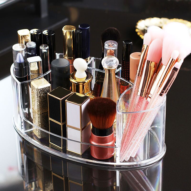 Transparent Cosmetic Organizer Makeup Brush Holder Storage Box Acrylic Plastic Box Jewelry Pen Supplies Business Card Storage - StorageandmoreStorage