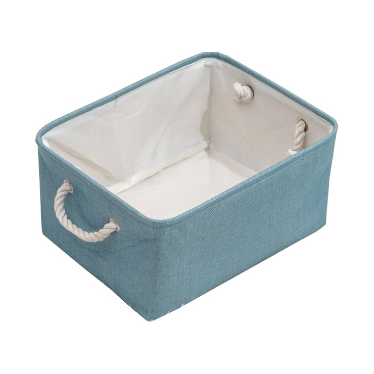 Cube Folding Storage Basket Foldable Linen Pet Toys Storage Box Organize Office Bedroom Closet Toys Laundry Basket - StorageandmoreStorage