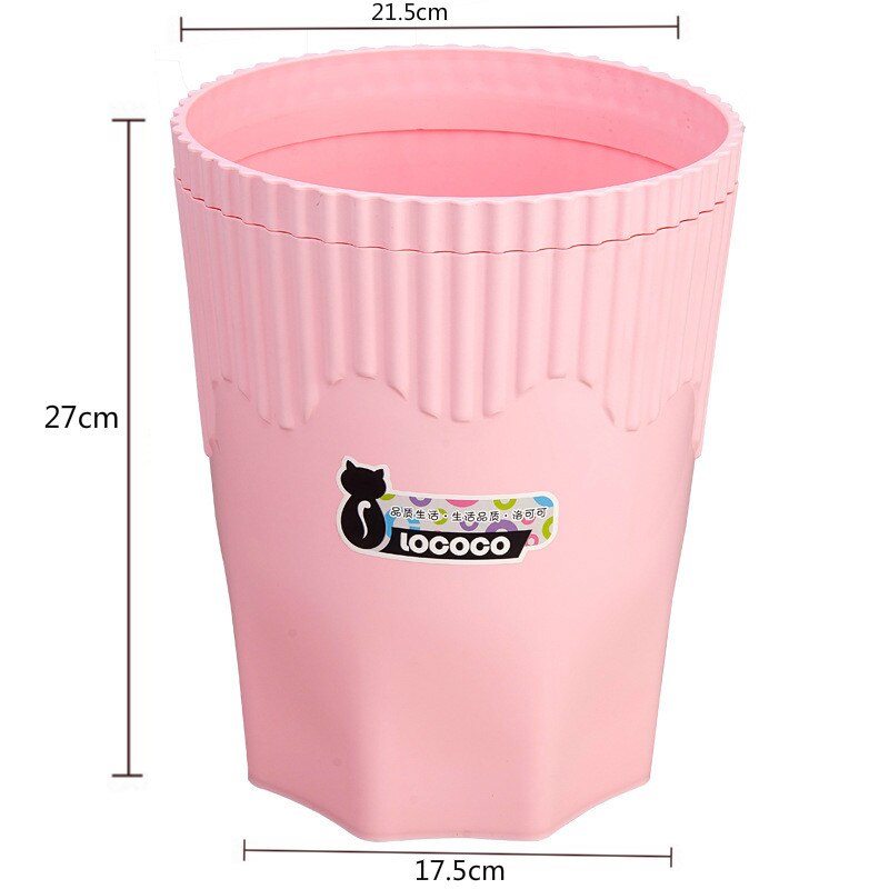 Creative Pink Waste Bin Anime Card Captor Sakura Plastic Trash Can Kawaii Cartoon Home Office Desktop Garbage Storage Basket New - StorageandmoreStorage