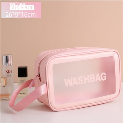 Women Portable Travel Wash Bag Female Transparent Waterproof Makeup Storage Pouch Large Capacity Cosmetic Organizer Beauty Case - StorageandmoreStorage