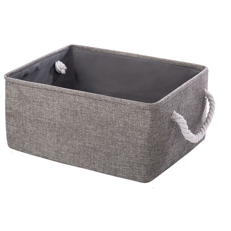 Cube Folding Storage Basket Foldable Linen Pet Toys Storage Box Organize Office Bedroom Closet Toys Laundry Basket - StorageandmoreStorage