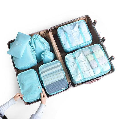 8/6/1 pieces Set Travel Organizer Storage Bags Suitcase Packing Set Storage Cases Portable Luggage Organizer Clothe Shoe Pouch - StorageandmoreStorage