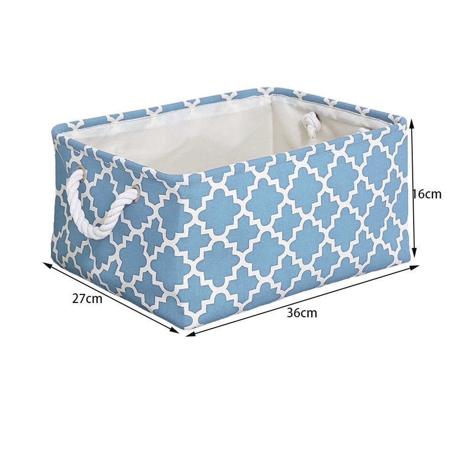 Cotton Linen Folding Storage Baskets Kids Toys Organizer Clothes and Sundries Storage Box Cabinet Storage Bag Laundry Basket - StorageandmoreStorage