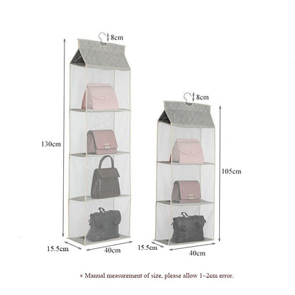 Wardrobe hanging organizer Tote bag hanging storage bag handbag organizer in the closet mesh purse handbag wardrobe organizer - StorageandmoreStorage