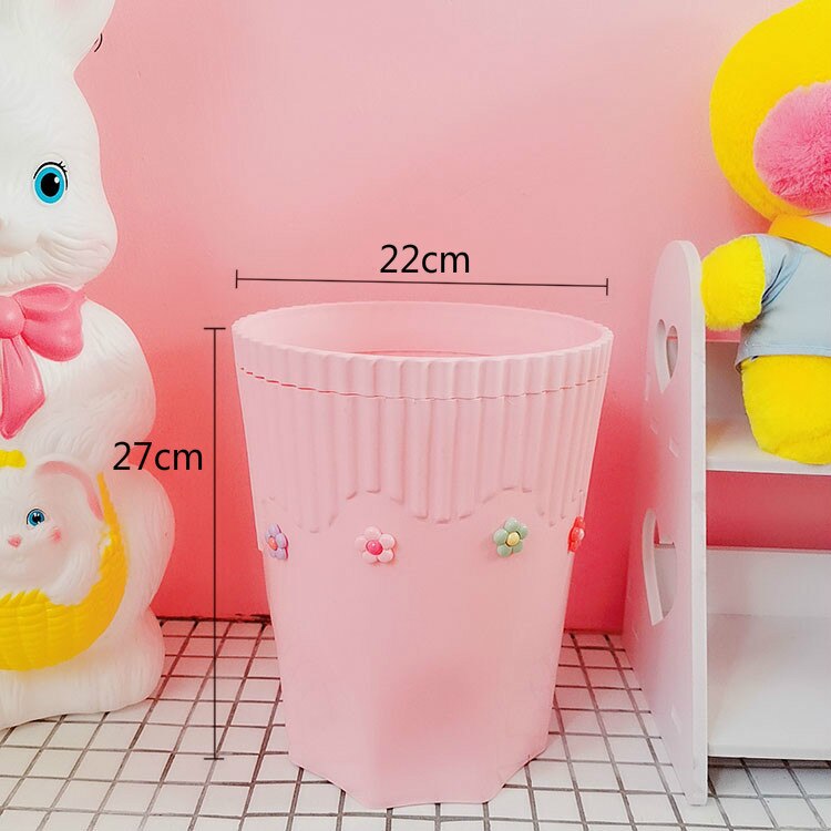 Creative Pink Waste Bin Anime Card Captor Sakura Plastic Trash Can Kawaii Cartoon Home Office Desktop Garbage Storage Basket New - StorageandmoreStorage