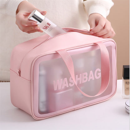 Women Portable Travel Wash Bag Female Transparent Waterproof Makeup Storage Pouch Large Capacity Cosmetic Organizer Beauty Case - StorageandmoreStorage