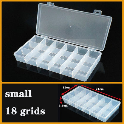 Plastic box Container Screw Holder Case Practical Compartment Jewelry Earring Display case plastic Organizer beads storage boxes - StorageandmoreStorage