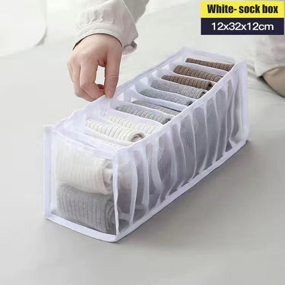 modern Underwear Storage Organizer  Clothe Separated Socks Shorts Bra Storage Boxs Dormitory Closet Organizer Drawer Washable - StorageandmoreStorage